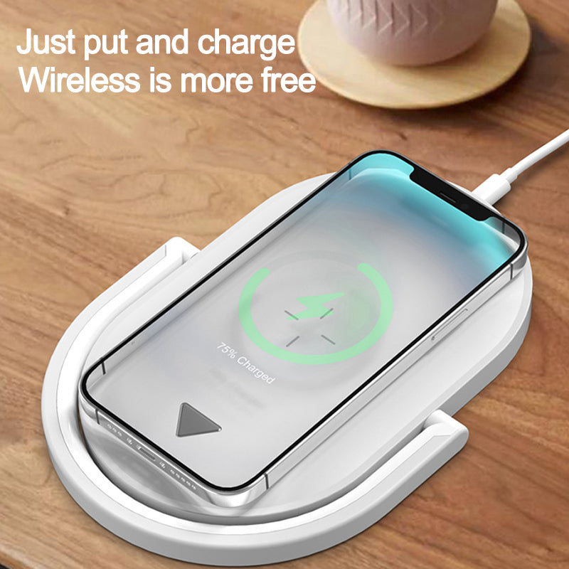 3 in 1 Foldable Wireless Charger Night Light Wireless Charging Station Stonego LED Reading Table Lamp 15W Fast Charging Light