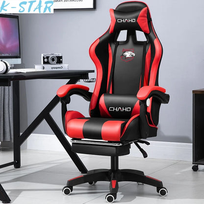 WCG Gaming Chair Office Latex Cushion Bluetooth Computer Chair High-Quality BOSS Chair Leather LOL Internet Anchor Racing Chair