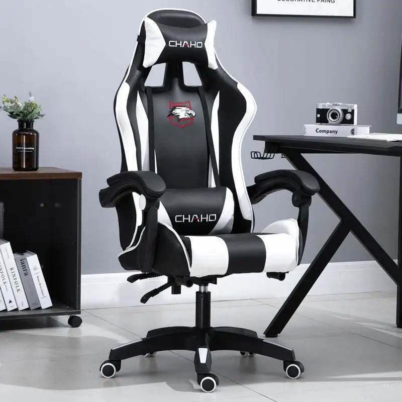 WCG Gaming Chair Office Latex Cushion Bluetooth Computer Chair High-Quality BOSS Chair Leather LOL Internet Anchor Racing Chair